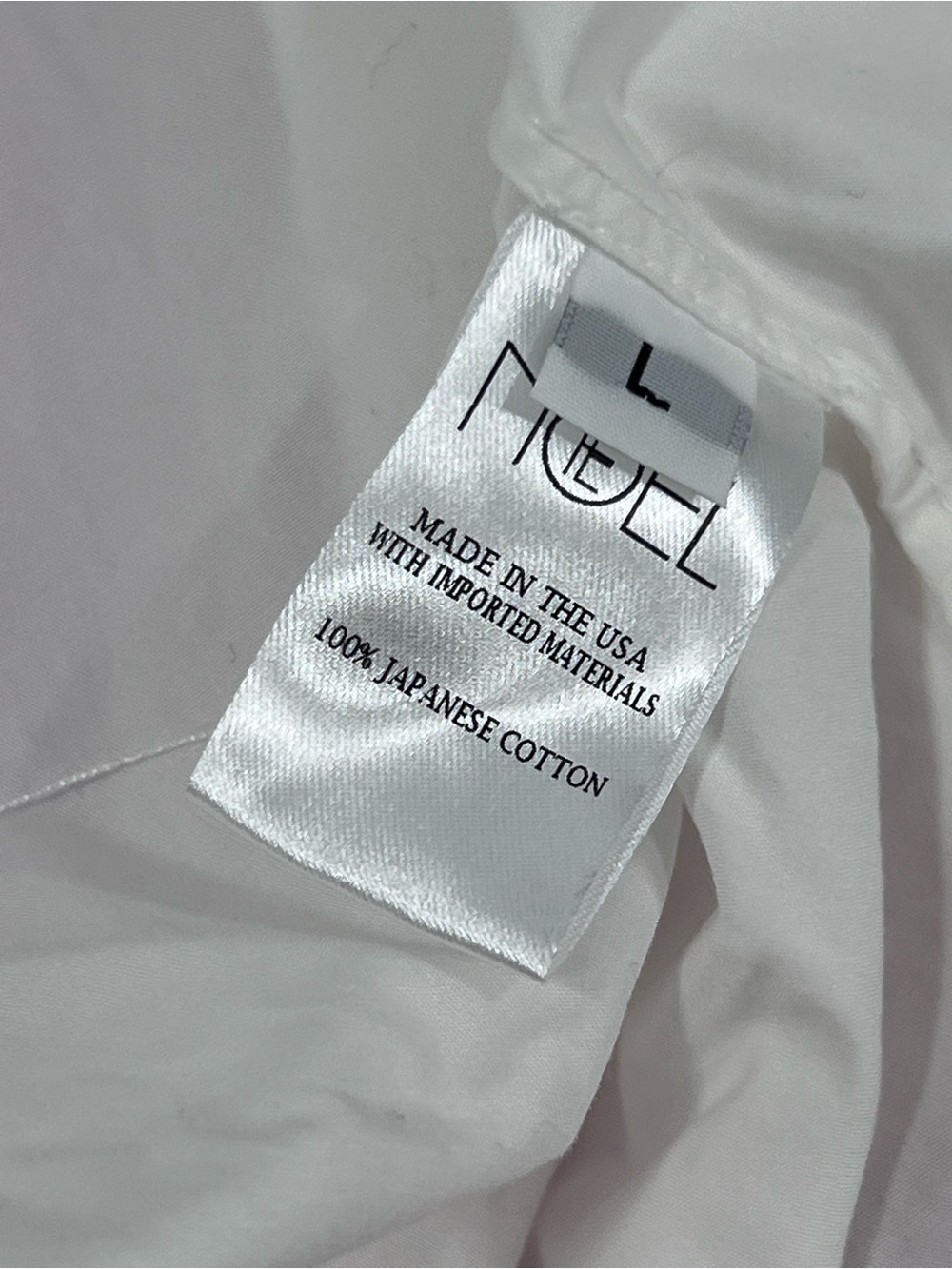Fe Noel White Oversized Faux Button-Front Shirt - Picture 6 of 6